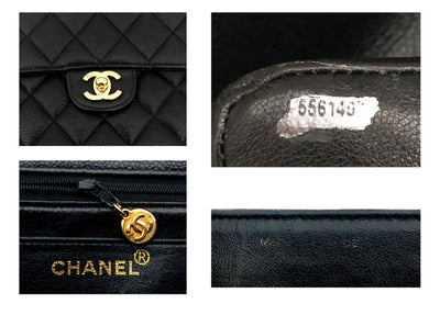 Chanel Vintage Black Caviar Single Flap Jumbo