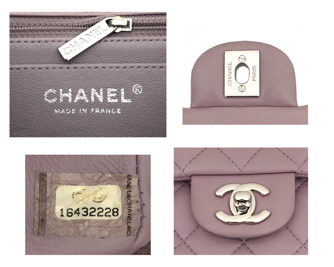 Chanel Rare Lavender Purple Lambskin Square Mini Flap