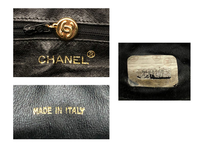Chanel Vintage Rare Black Caviar Camera Bag