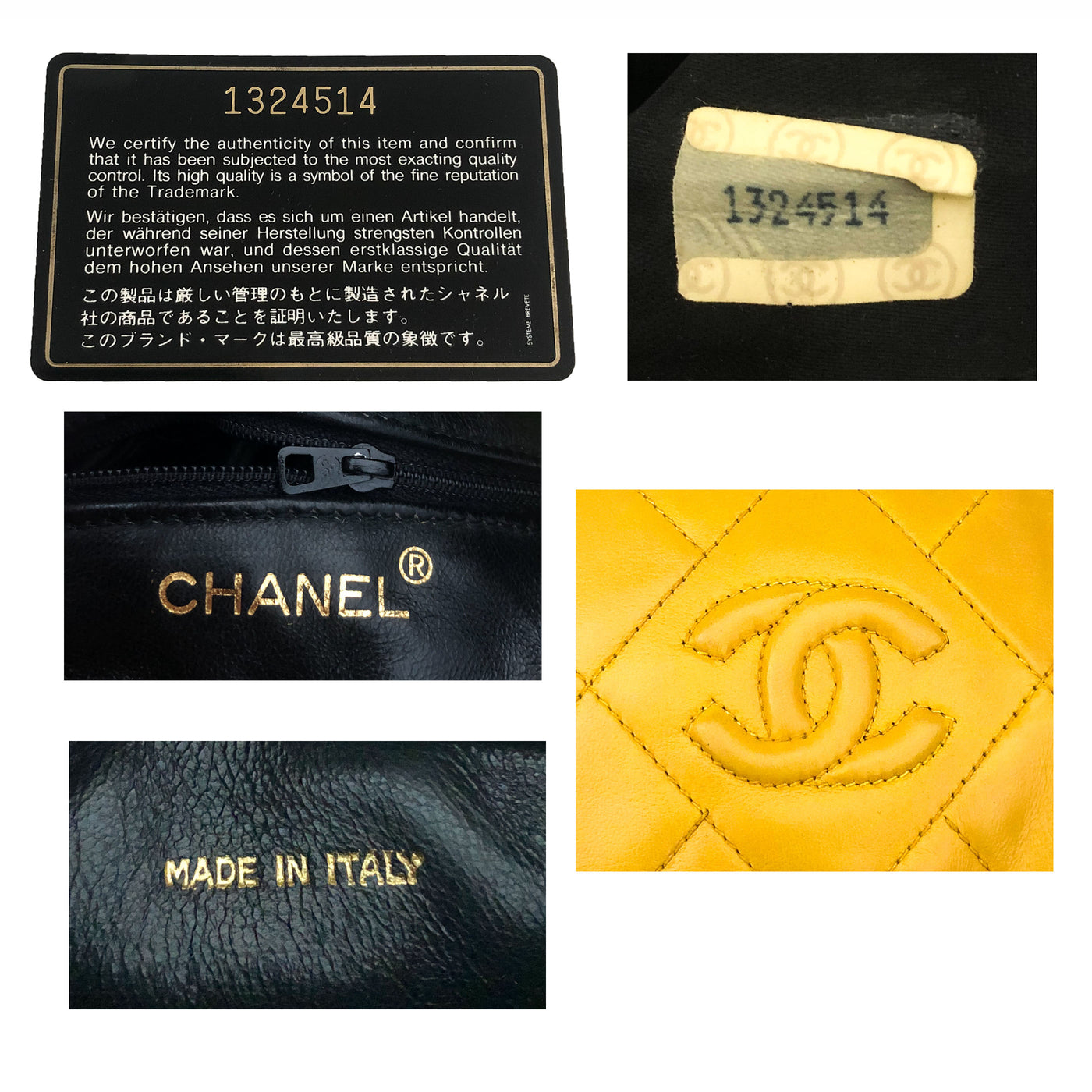 Chanel Vintage Yellow Rare Lambskin Camera Bag