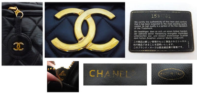Authentic Chanel Vintage Black Lambskin XLL Maxi Jumbo