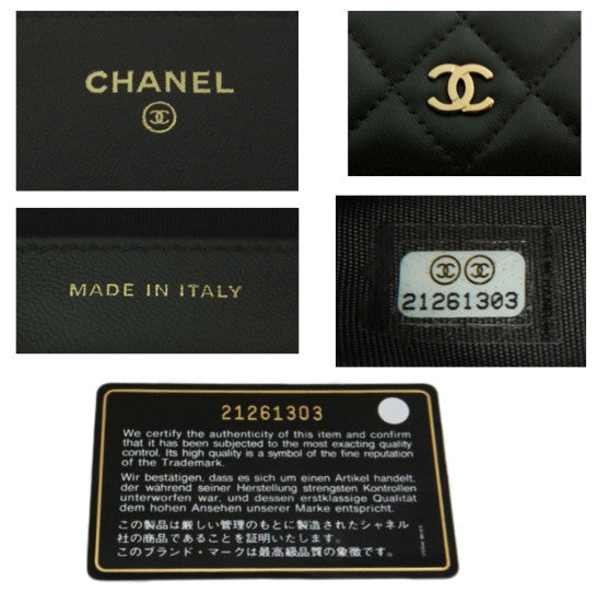Authentic Chanel Gray Lambskin Wallet On Chain (WOC) – NEW