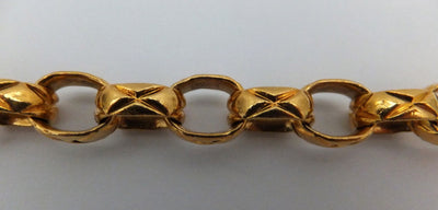 Authentic Chanel Vintage Gold Etched Bracelet