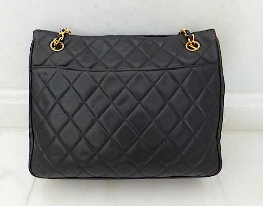 Authentic Chanel Vintage Black Quilted Tote