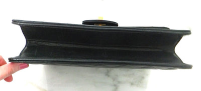 Authentic Chanel Vintage 2.55 Black Flapover Clutch