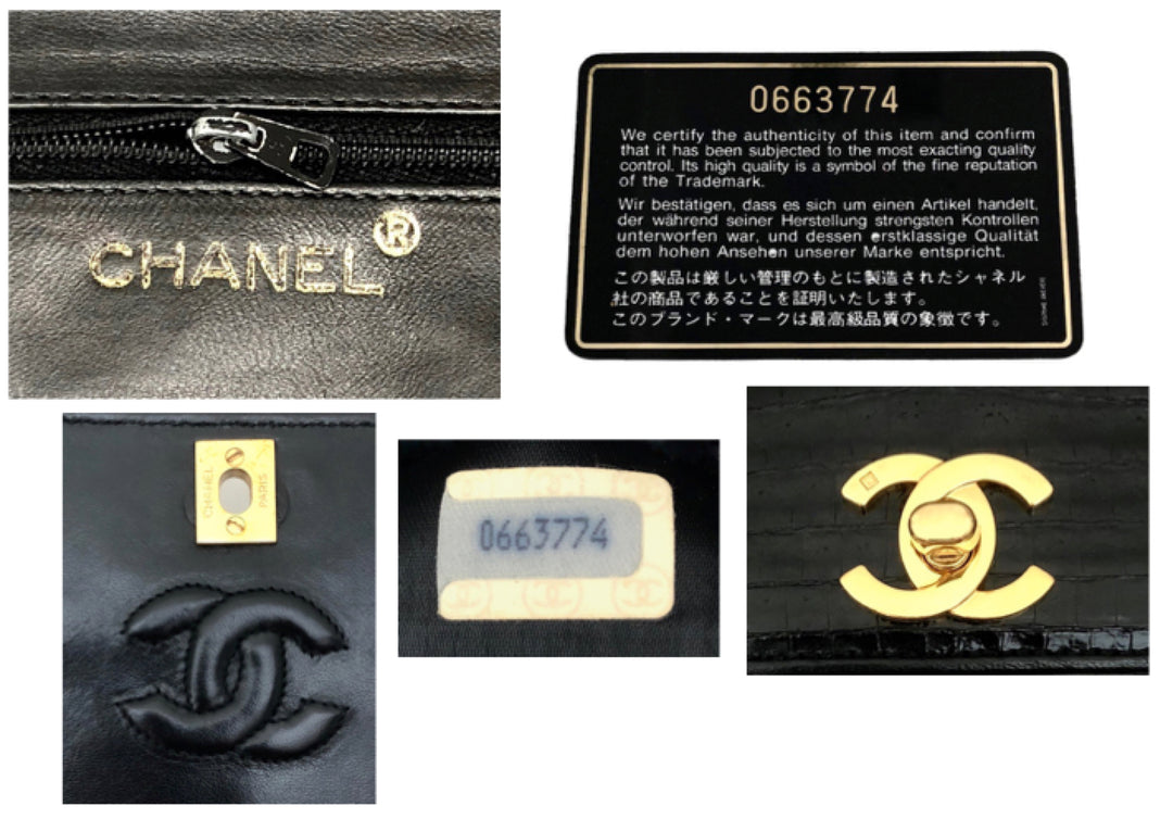 Chanel Vintage Black Alligator Rare Mini Flap Bag – Classic Coco
