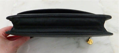 Authentic Chanel Black Caviar Wallet On Chain (WOC) Handbag