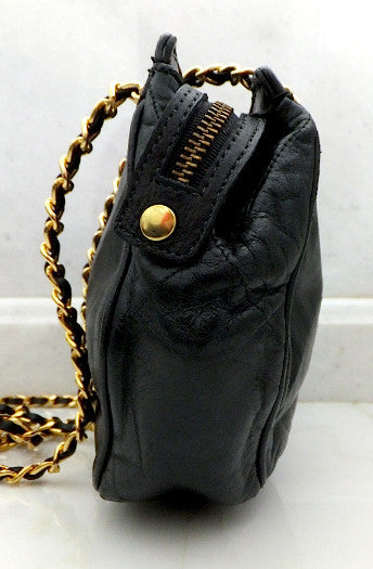 Authentic Chanel Black Vintage Lambskin Octagon Handbag – Classic