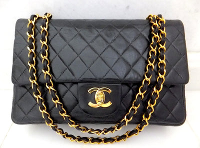 Authentic Chanel Vintage Black 2.55 Flapover