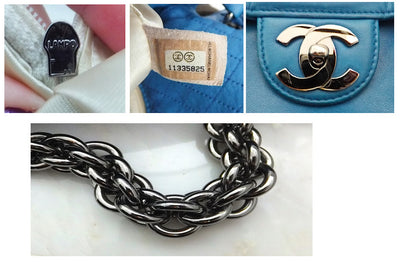 Authentic Chanel Jumbo Royal Blue Modern Chain Flapover