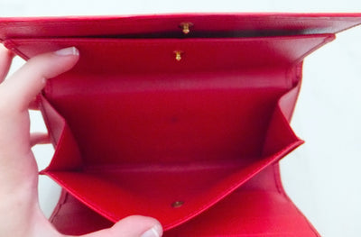 Authentic Louis Vuitton Red Sarah Epi Wallet