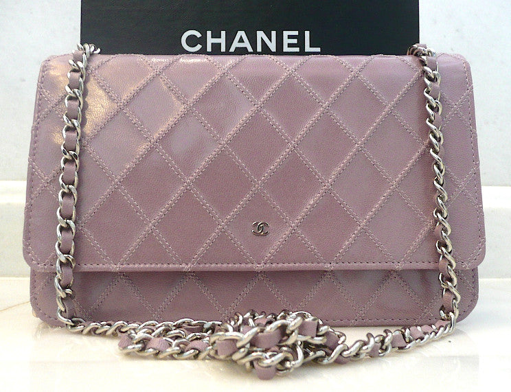Authentic Chanel Lilac Quilted Wallet On Chain (WOC) Handbag – Classic Coco  Authentic Vintage Luxury