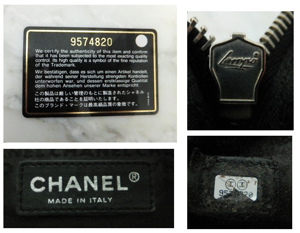 Authentic Chanel Caviar Modern Black Bowler Perforated Handbag