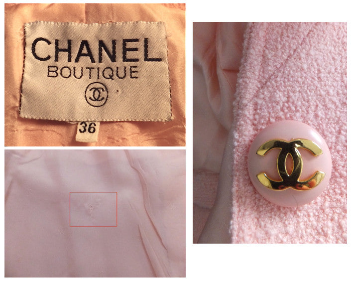 Authentic Chanel Vintage Pink Classic Boucle Jacket