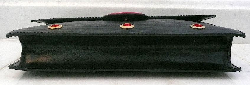 Vintage Louis Vuitton Rare Black Epi Mod Shoulder Bag With 
