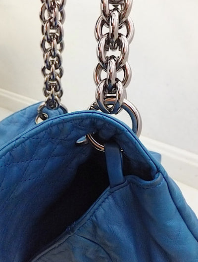 Authentic Chanel Jumbo Royal Blue Modern Chain Flapover