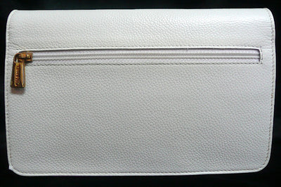 Authentic Chanel White Caviar Wallet On Chain (WOC) Handbag